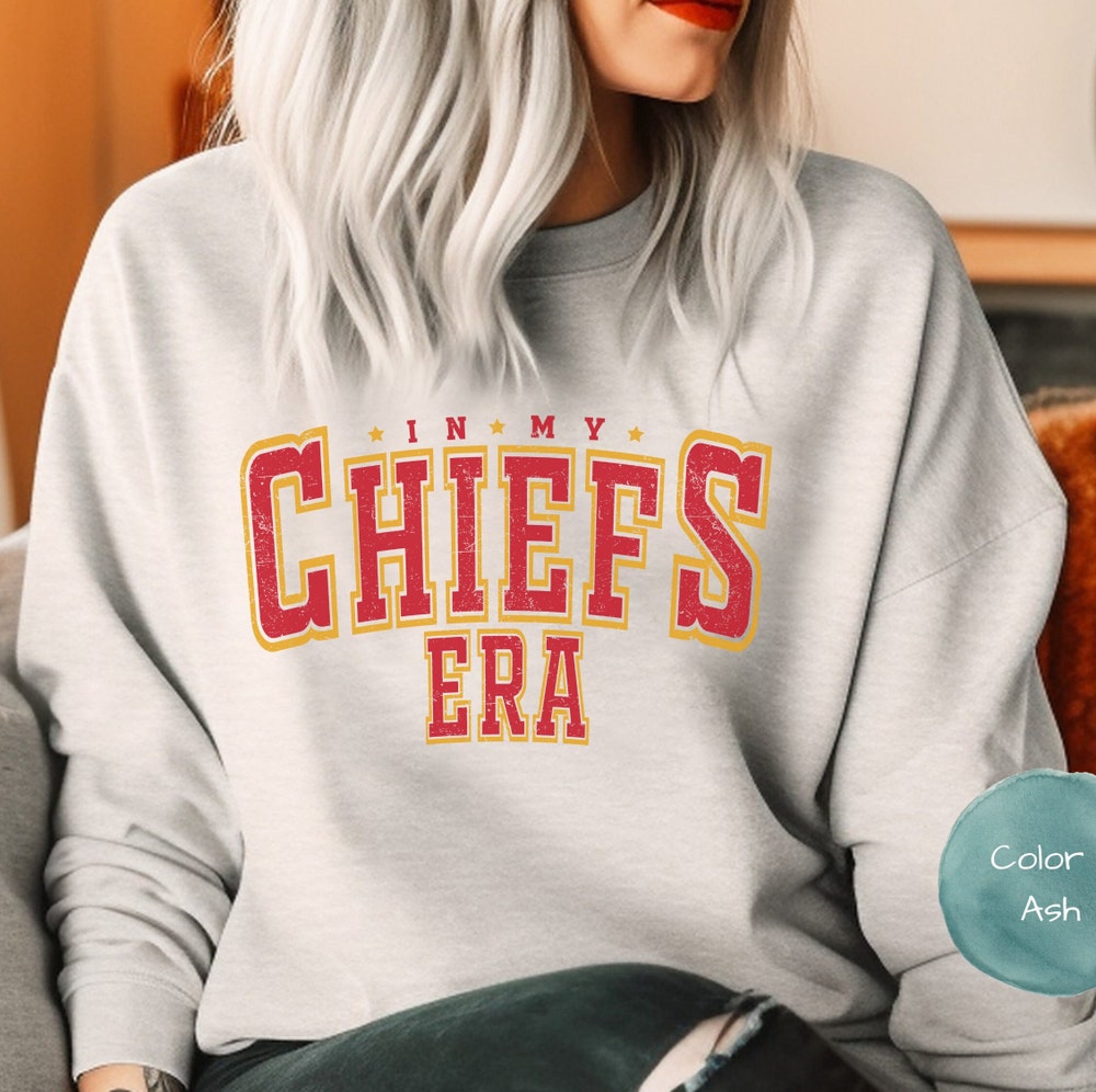 In My Chiefs Era Sweatshirt, Kansas City Chiefs Taylor Crewneck Sweatshirt, Swift Chiefs Sweatshirt, In My Era Sweatshirt, Kelce Sweatshirt Shirtstore24H