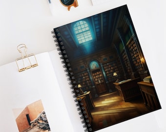 Spiral Notebook Dark academia journal de lecture, journal de lecture, suivi de lecture, suivi de livres, journal de lecture, journal de livre