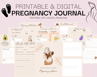 Journal de grossesse imprimable, Planificateur de grossesse, Organisateur de grossesse, Suivi de grossesse, Bump to Baby, Expecting Mom Journal, PDF