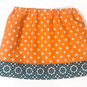 Burnt Orange & Teal Toddler 3T-4T Boho Skirt image 1