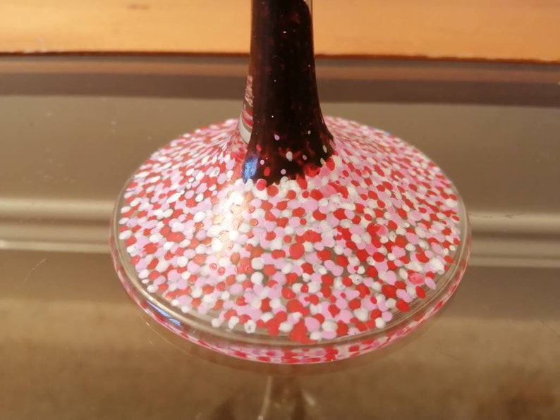 SPRING Wine glass  Personalised hand painted cherry image 2