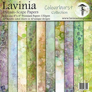 Blok papierów DreamScapes, kolekcja Colourburst firmy Lavinia Stamps