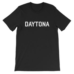 May include: Black t-shirt with white text that reads "DAYTONA".