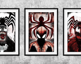 Spiderman / Venom / Carnage 3pk art print