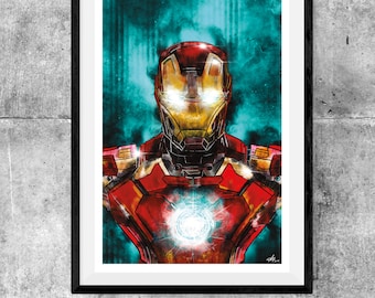 Iron Man 28 x 43 cm konsttryck
