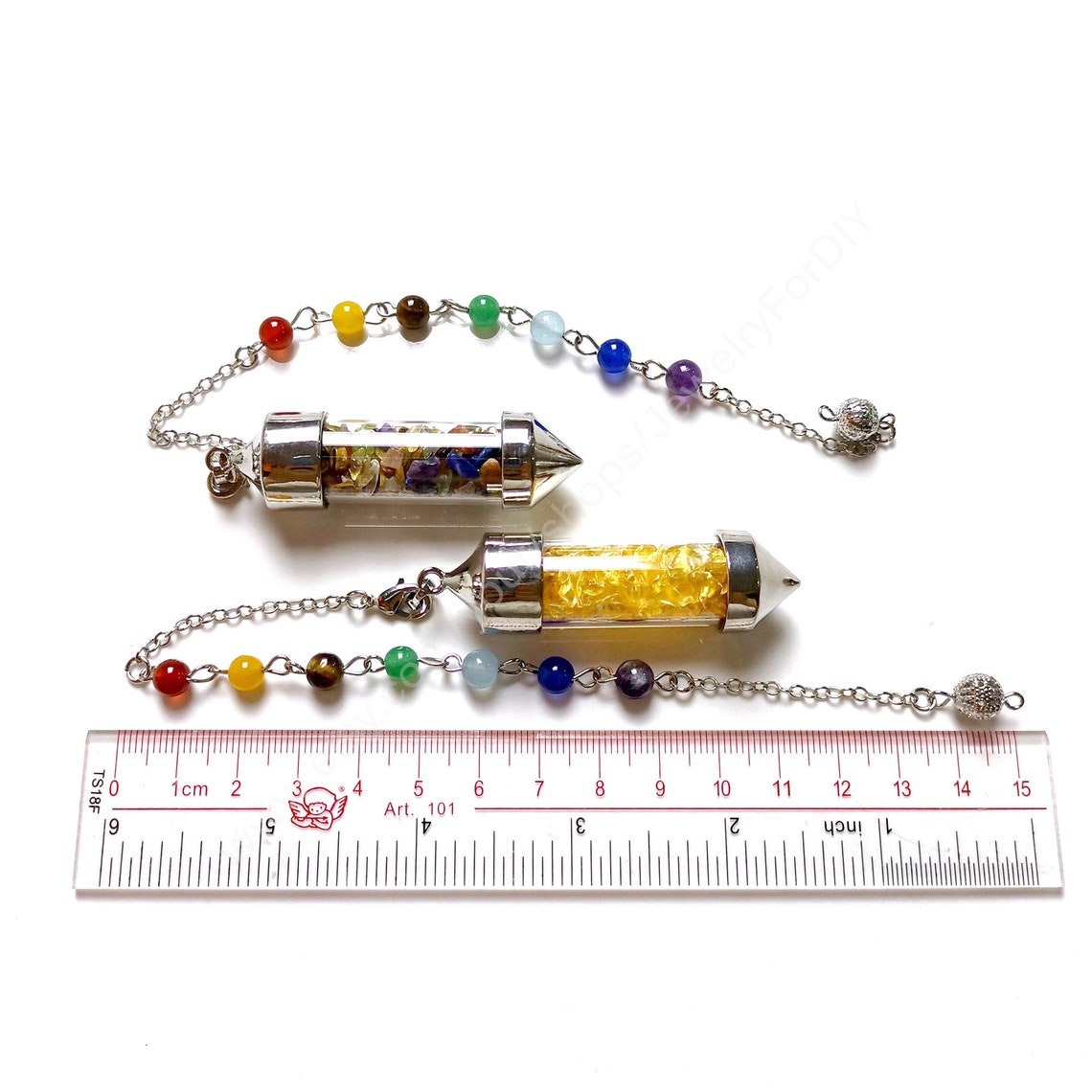 Crystal Pendulum Healing Hanger Dowsing Pointed Pendulum 7 Etsy