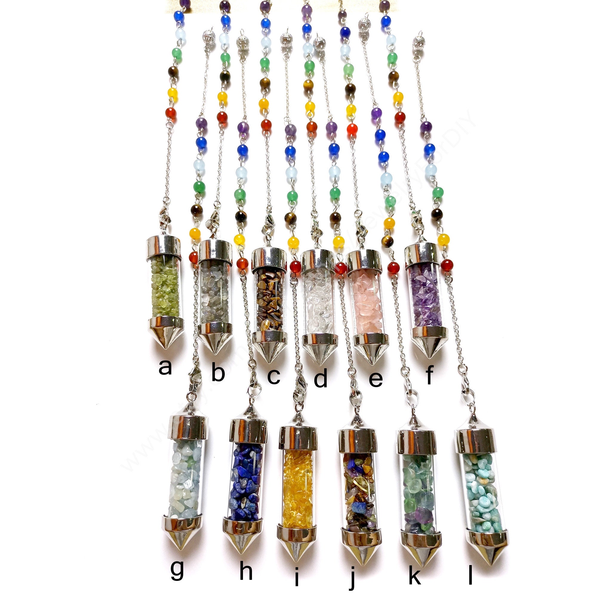 Crystal Pendulum Healing Hanger Dowsing Pointed Pendulum 7 Etsy