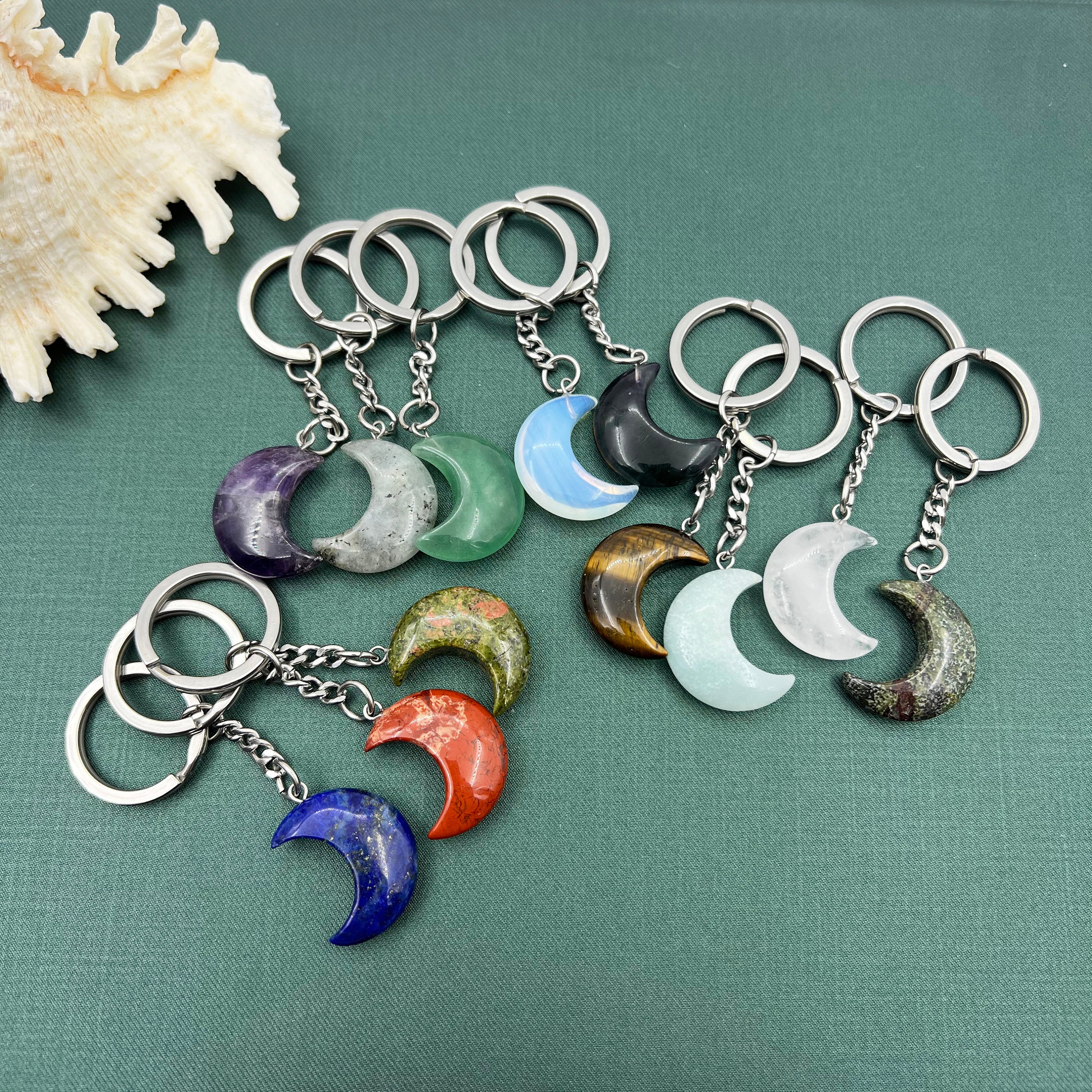 Moon and Sun Keychain, Crescent Moon Key Chain, Moon Goddess Key Ring, Moon  Child Keyring, Sun and Moon Gifts Best Gift Keychain,Simple Keychain