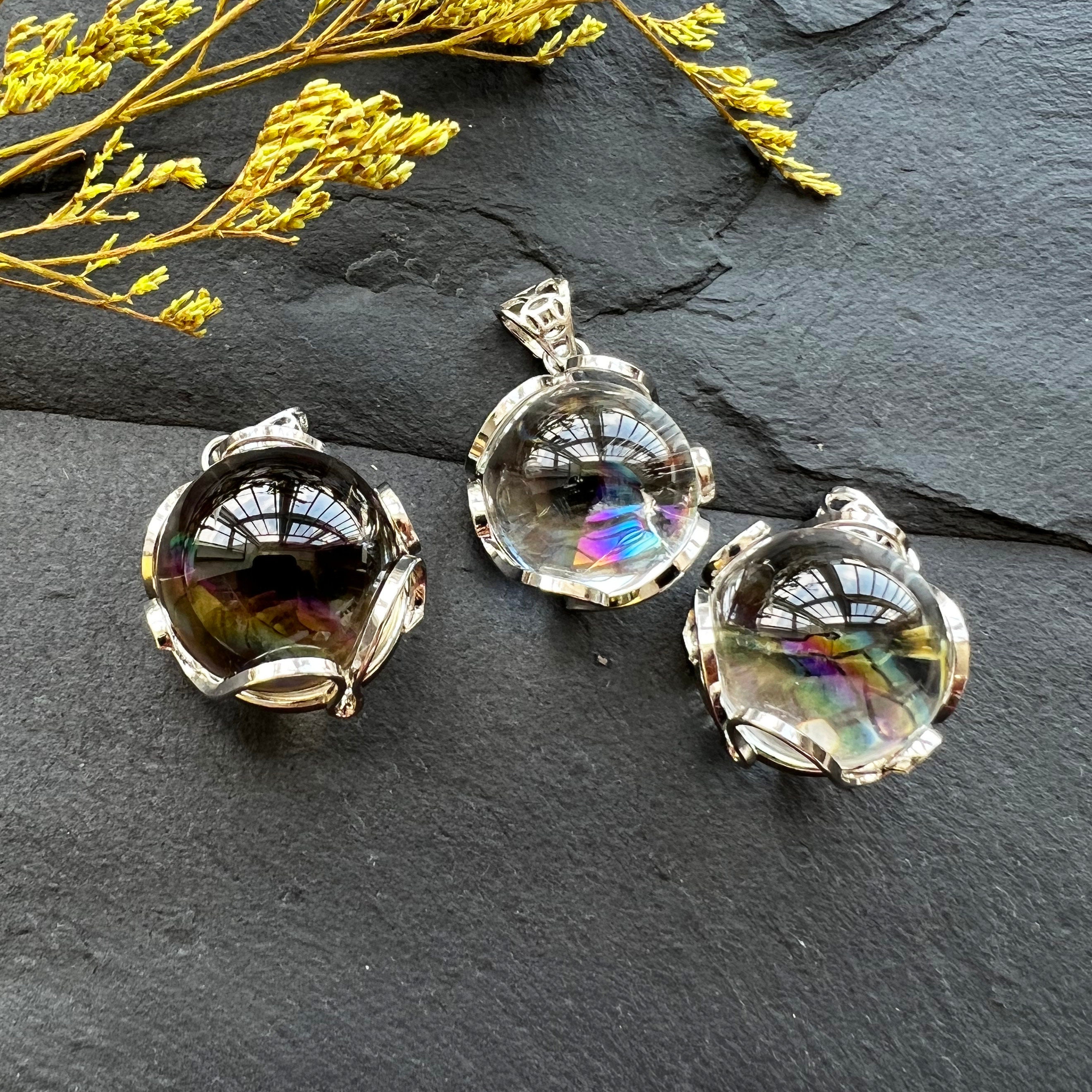 1pc Vintage Stainless Steel Charms Multicolor Natural Stone Clip On Charms  Fan Round Shape Pendant For DIY Necklace Jewelry Gift - AliExpress