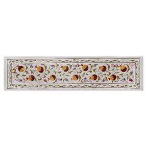 Floral Suzani Table or Wall Decor – Handcrafted Uzbek Embroidery 1&#39;6&#39;&#39; x 5&#39;9&#39;&#39;