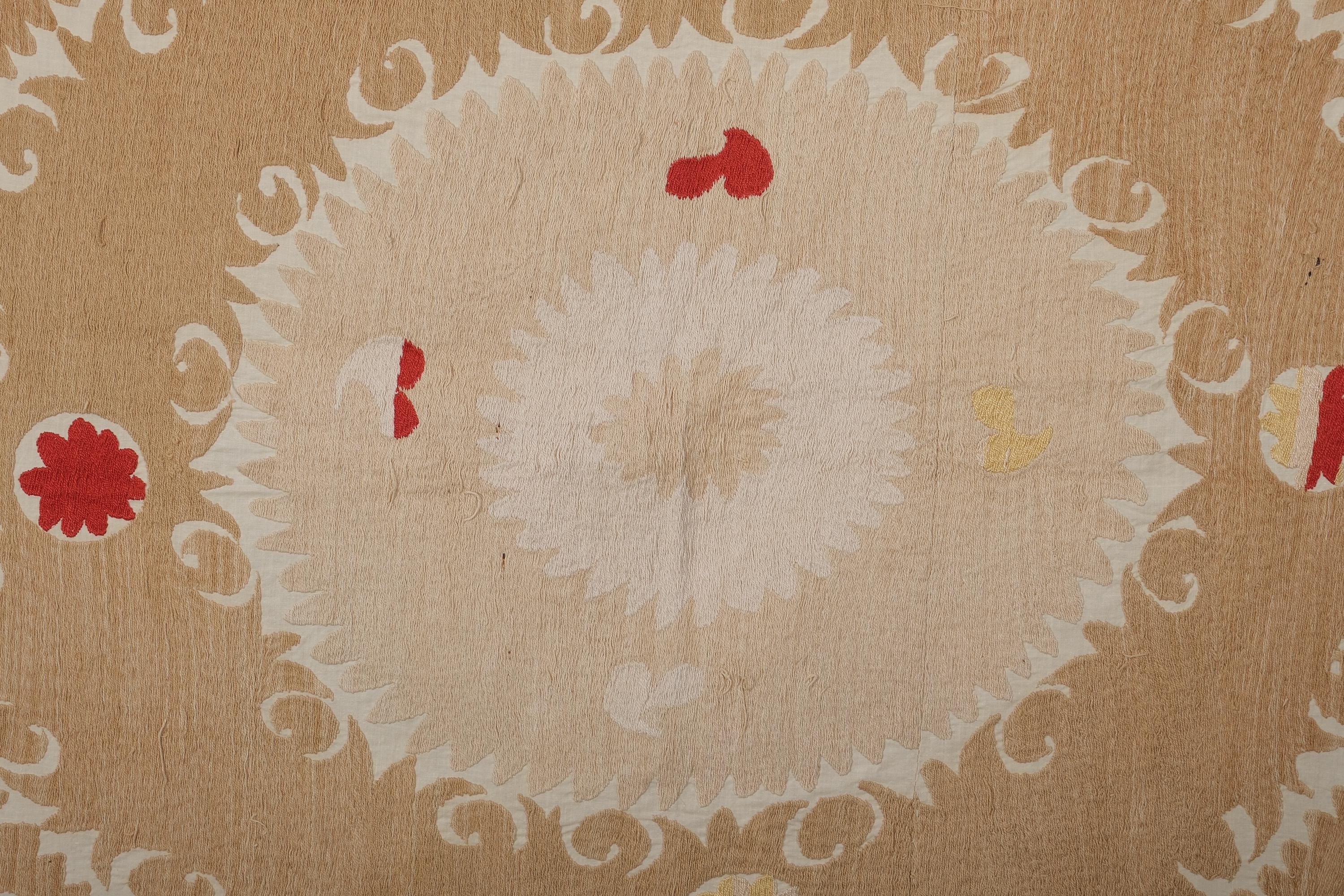 80年代製 ウズベキスタン製 ヴィンテージ スザニ刺繍 テーブルクロス