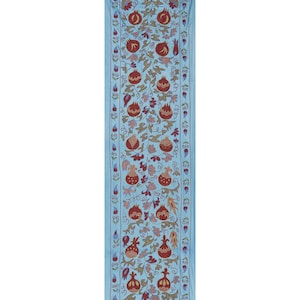 Suzani Tapestry With Floral Design, Silk on Silk Suzani Wall Hanging Decor 1&#39;7&#39;&#39; x 6&#39;2&#39;&#39;