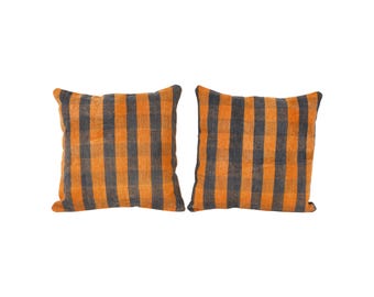 Vintage Turkish Rug Pillow Cover – Handwoven Woolen Cushion, 20x20