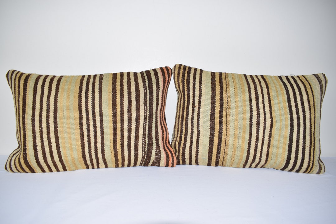 16 X 24 Wool Farmhouse Decor Lumbar Cushion Etsy