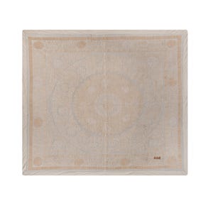 Suzani Wall Hanging Decor - Pastel Suzani Table Cloth - Uzbek Embroidery Tapestry 4&#39;8&#39;&#39; x 5&#39;2&#39;&#39;