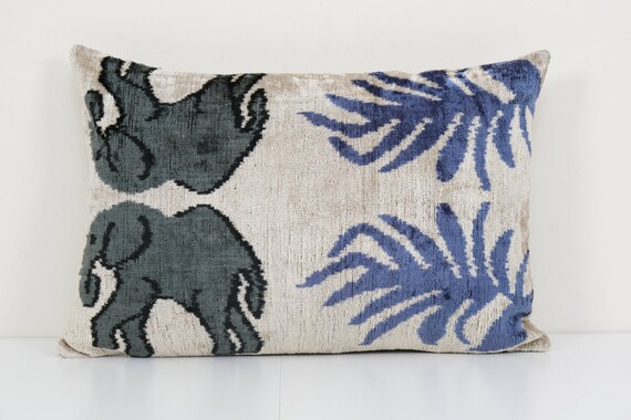 elephant print throw pillows