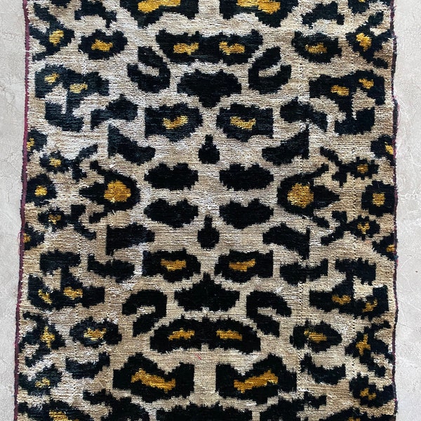 Silk Velvet Ikat Fabric Zebra main image 1