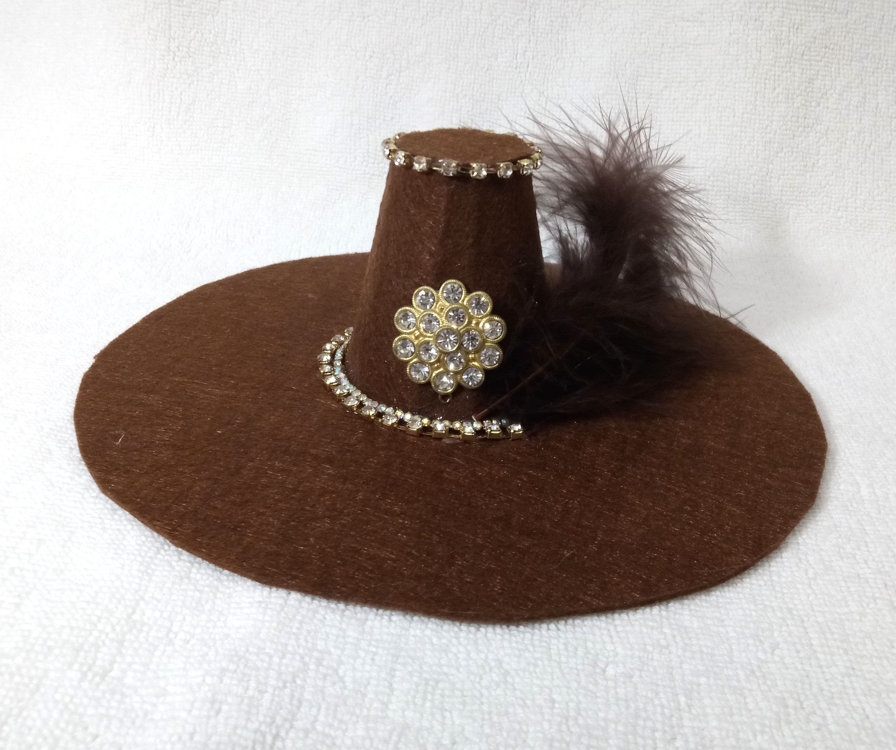 Brown Musketeer Hat for Cat Party Hat 