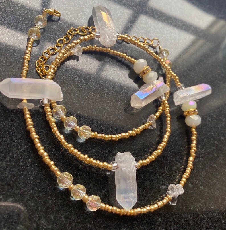 Quartz Chakra Waist Beads/belly Beads/waist Chains/healing Etsy