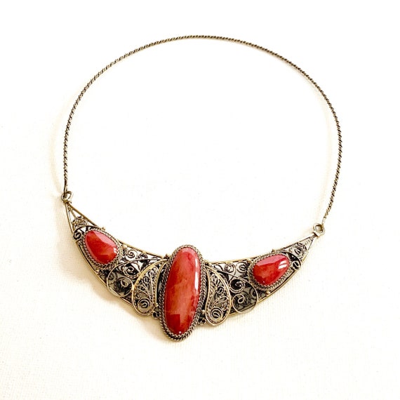 Rhodonite Necklace/Rhodonite Gemstone Necklace/Han