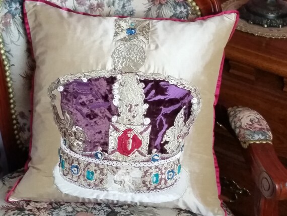 Two Beautiful Satin Throw Pillows From Royal Collection Etsy