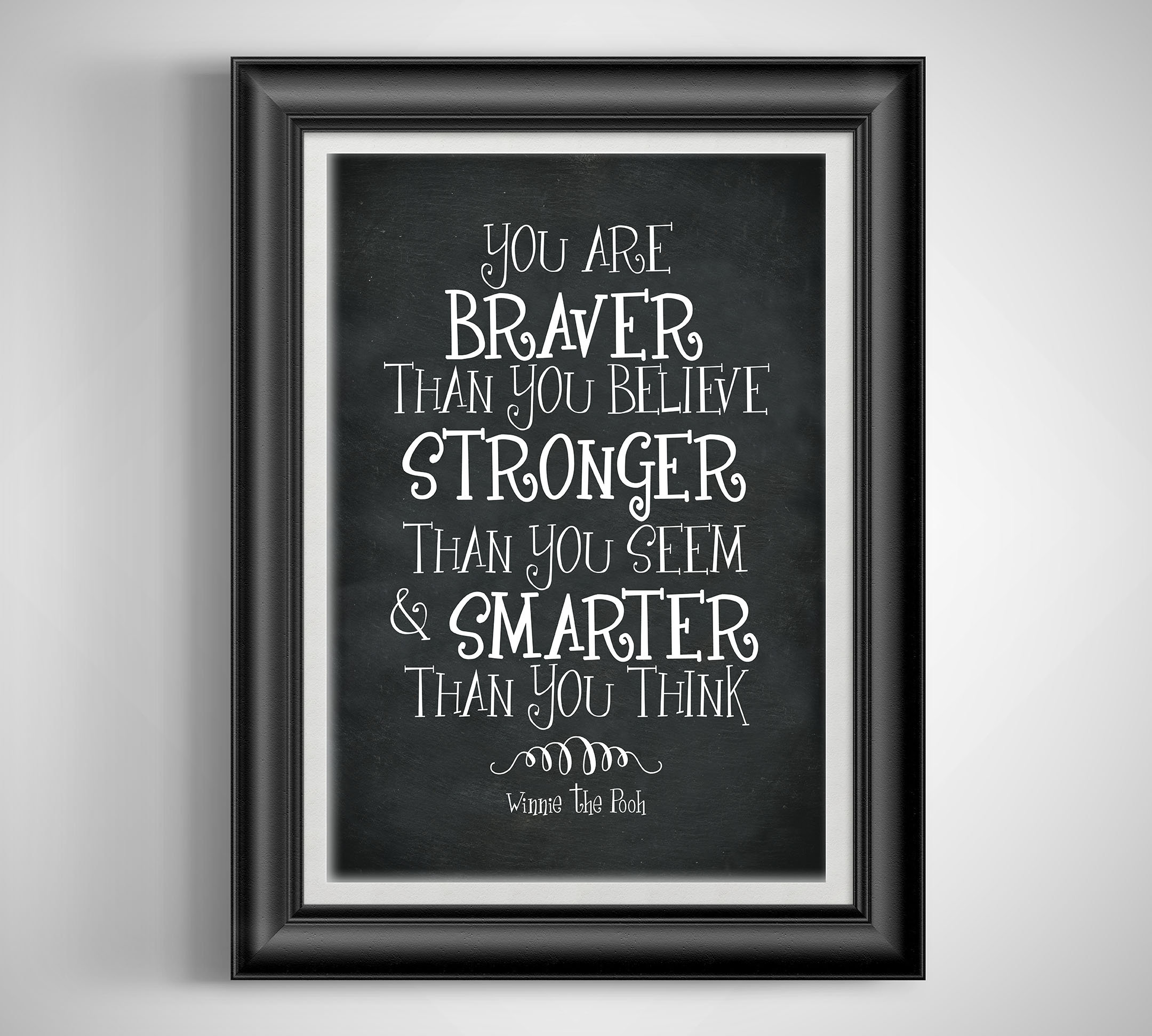 YFN - Collana con ciondolo in argento Sterling con scritta Always Remember You are Braver Than You Believe, idea regalo