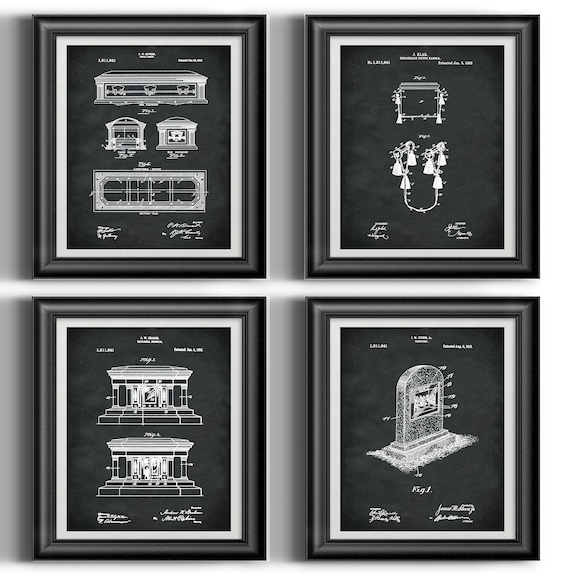 Elegant Funeral Home Art Collection: Bundled Print Set of 4 Posters for Morticians, Directors & Memorial Services Unframed