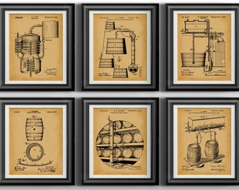 Beer Lover Gift Hoptimist Brewery Decor Beer Brewer Home Brew Sign Antique Brewery Prints Beer Brewer Gifts Set of 6 Unframed