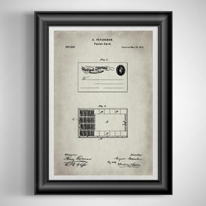 Vintage Post Card Wall Art: Unframed Print for Mail Carriers, Mailmen & Postal workers Postcard Office Decor