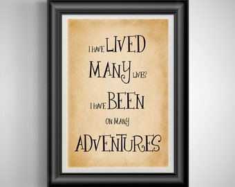 Adventurous DnD Quote: Unique Gift for Fantasy Lovers, RPG Players and Dungeon Masters Unframed