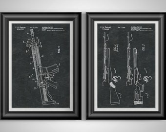 Military Patents: Marine Corps & Special Forces - Unframed Two Print Set for Veterans