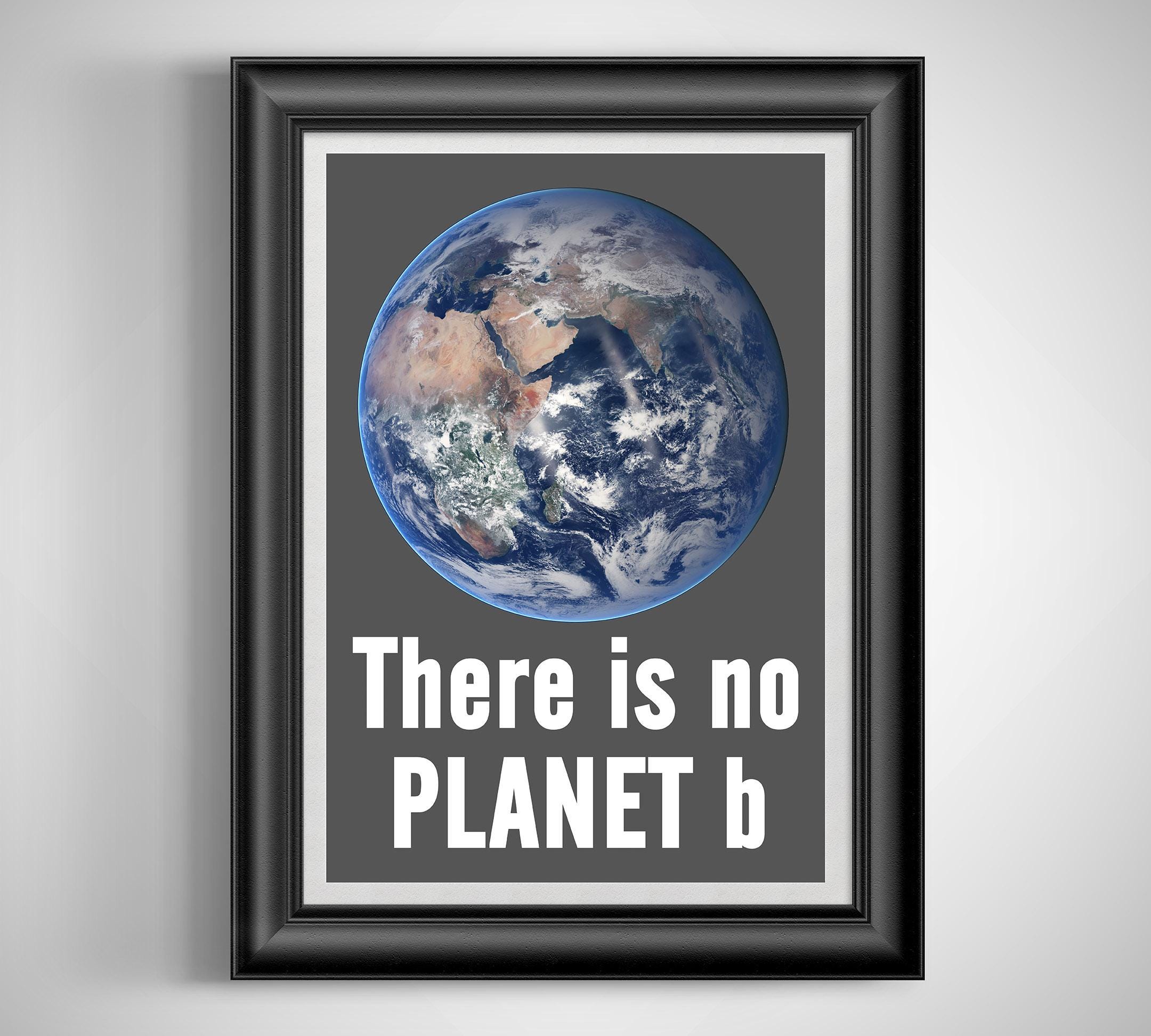 There is No Planet B Protest Poster Save Ocean Earth Political Art ...