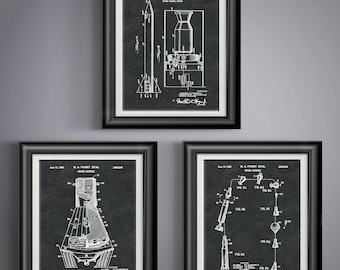 NASA Space Exploration Bundled Print Set: Outer Galaxy Wall Art for Men, Boys, Nursery Unframed