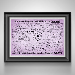 Physics gift Math gift for teacher Engineering gifts Chemical engineer Electrical engineer Mechanical engineer Unframed