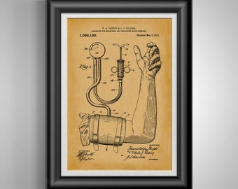 Blood pressure patent print Medical student gift for Doctor's office decor Nurse practitioner Vintage Medical art Unframed
