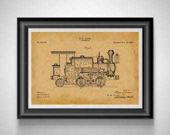 Vintage Railway Station Art: Unframed Train Poster for Conductor, Dispatcher, Enthusiast Room Decor