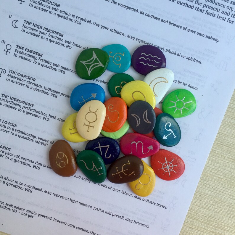 Tarot Stones Tarot Runes Major Arcana Tarot Cards Etsy