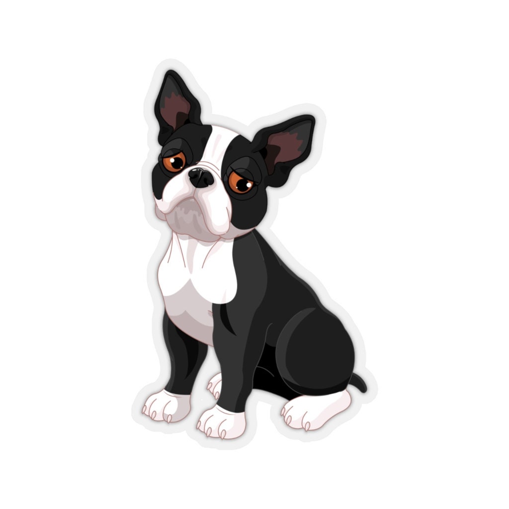 Lindo Boston Terrier Pegatina calcomanía boston terrier | Etsy