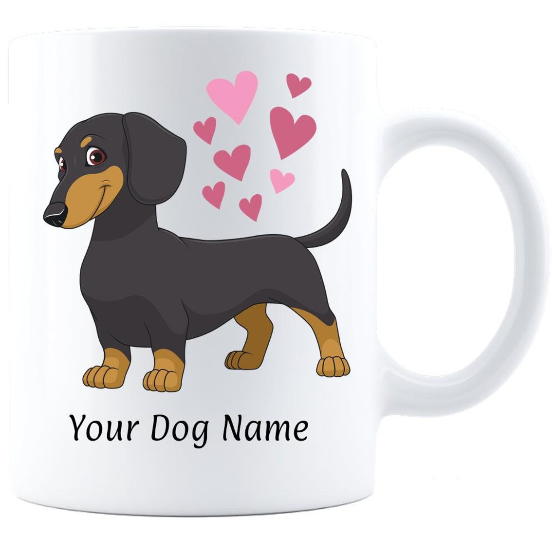 Wiener Dog Mug Custom Coffee Mug Personalized Mug Dachshund Etsy