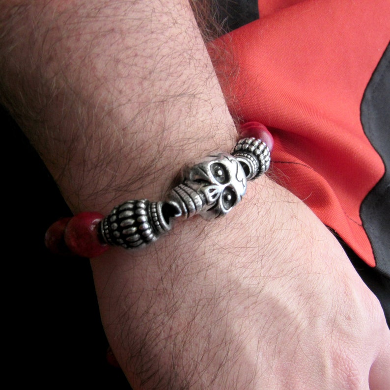Lanyard Skull Wooden Bracelet