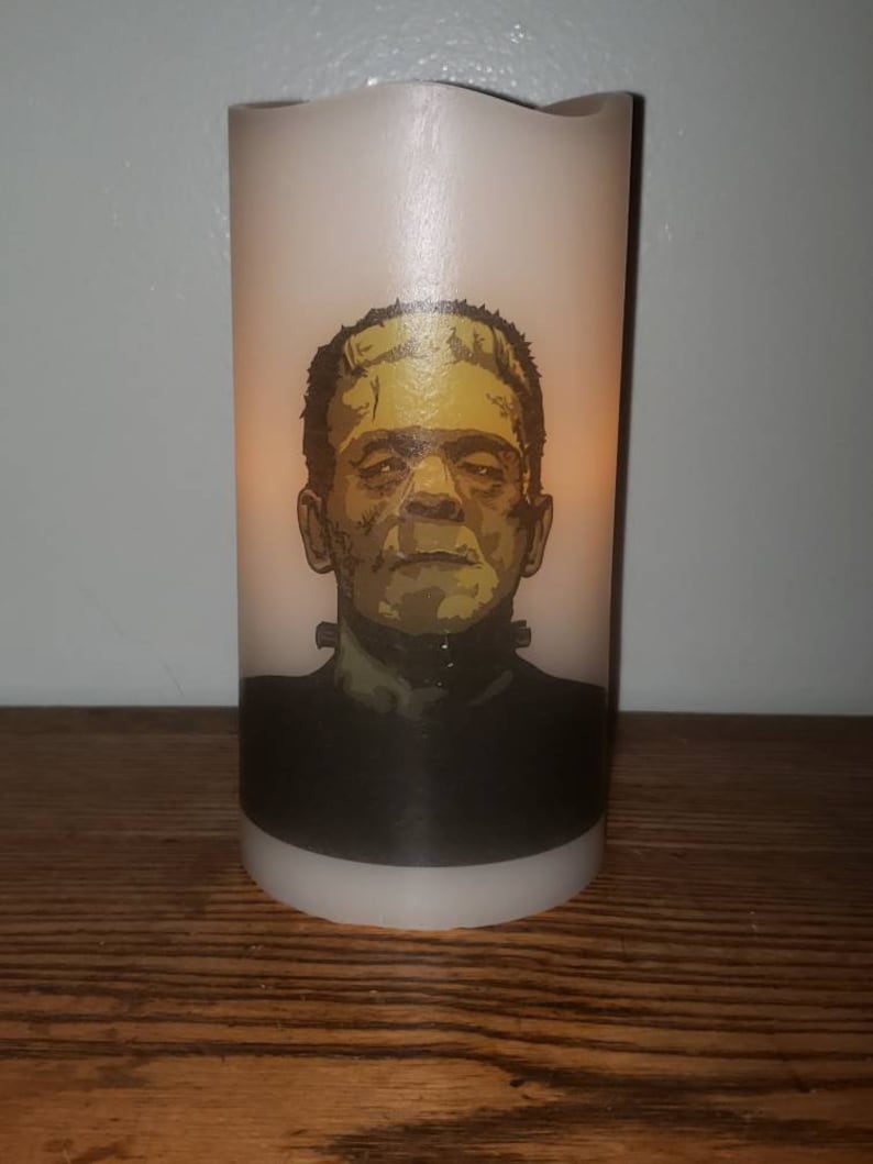 Halloween Horror Theme LED Candle Pennywise Frankenstein Jason Battery Light Decor