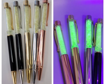 Intention Spell Pen Uranium Glass UV Reactive Vaseline Color