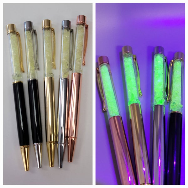 Intention Spell Pen Uranium Glass UV Reactive Vaseline Color