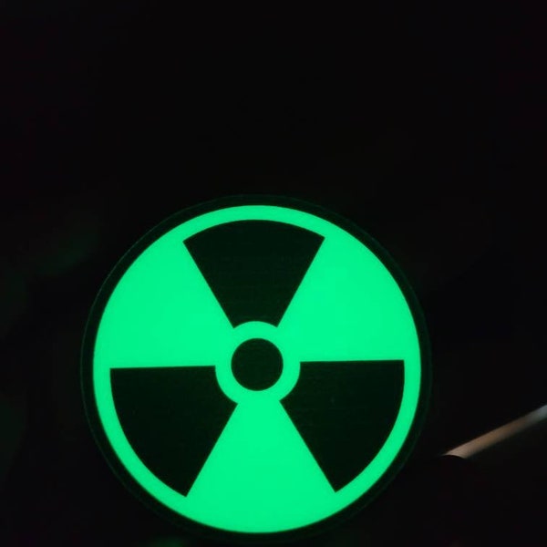 2.5 inch Circle Glow in the Dark Radioactive Vinyl Sticker Decal A