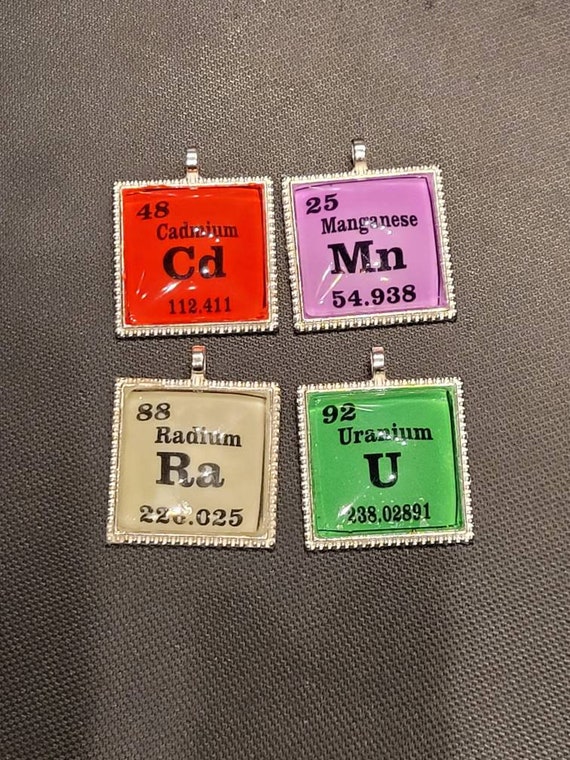 Non Radioactive Periodic Table Elements Uranium Radium Cadmium Etsy
