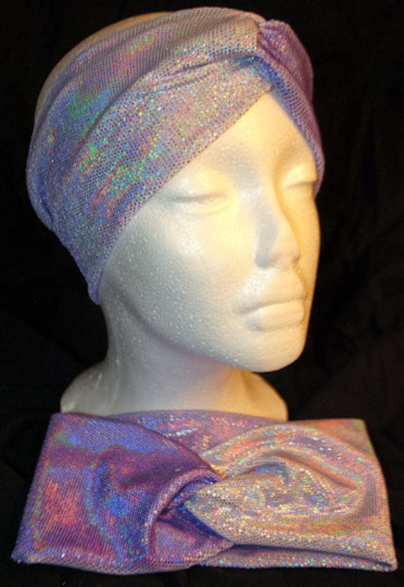 Adult Watercolor PurpleGreen Mermaid Twisted Headband