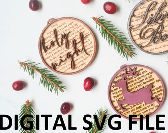 Holiday Song Ornament SVG Digitaal Bestand