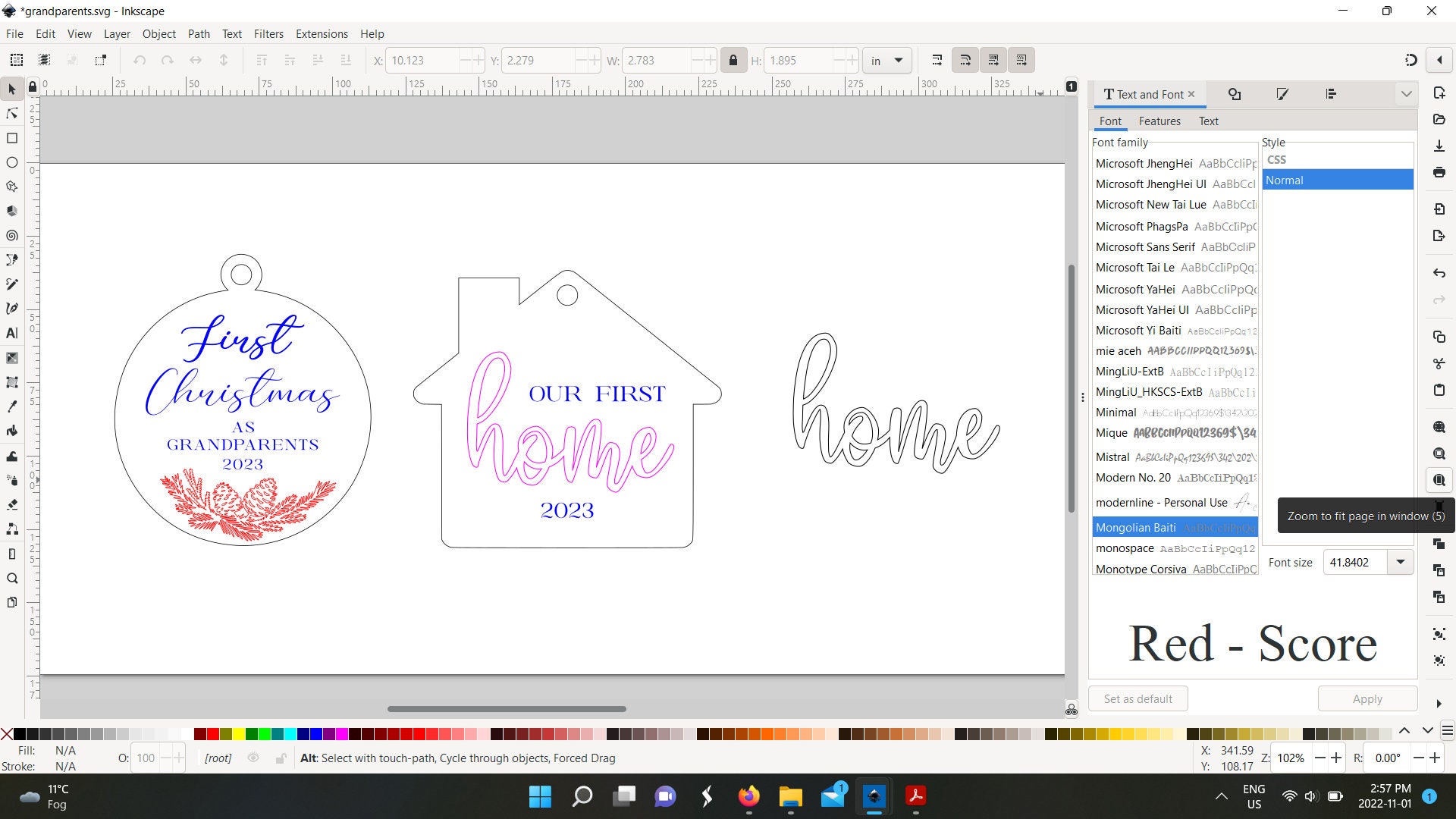 2023 christmas ornament svg laser cut file