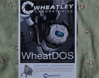 Portal 2 Wheatley WheatDOS Aperture Laboratories Print - A3