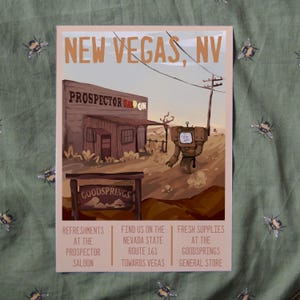 Fallout New Vegas Goodsprings Print - A5 or A4